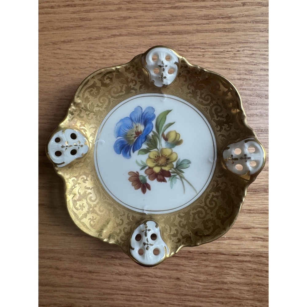 Rosenthal "Moliere" Reticulated Porcelain Dish‎ Germany Antique 4" VTG 1891-1906